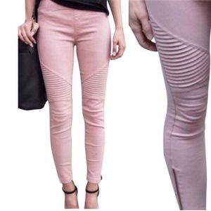 Mauve Pink Moto Jeggings Motto Skinny Jean Legging